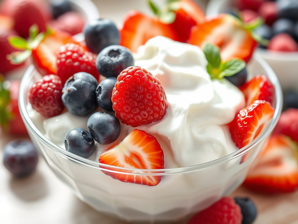 Simple Swap: Ice Cream to Frozen Greek Yoghurt and Berry&nbsp;Bowl